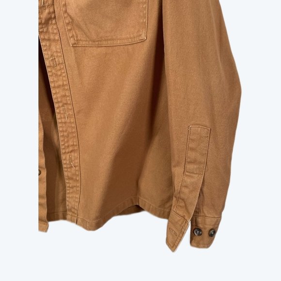 ASOS Men's Twill Shirt Jeacket Shacket Size S Handcraft Camel Color Cotton - Picture 4 of 9